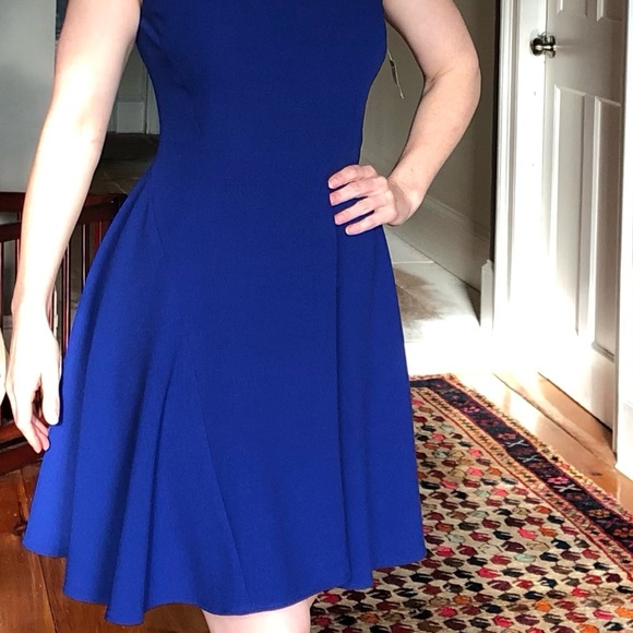 Eliza J Fit & Flare Blue Dress - Picture 4 of 9